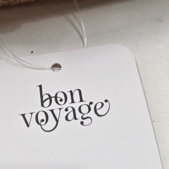 Bon Voyage NWT Women's Sequin  Tote Beach Bag Brown One Size Pineapple - Picture 7 of 8